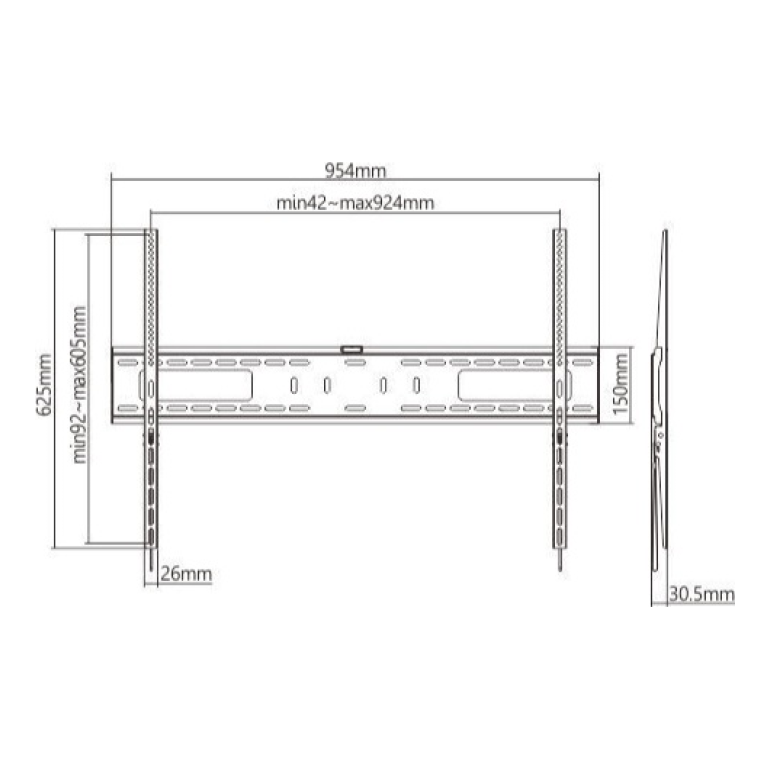 Soporte de Pared FIJO para TV OVALTECH OVTV-F60100