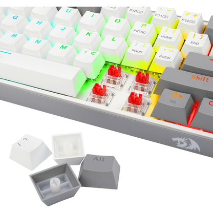 Teclado Mecánico Redragon Fizz Pro White/Gray