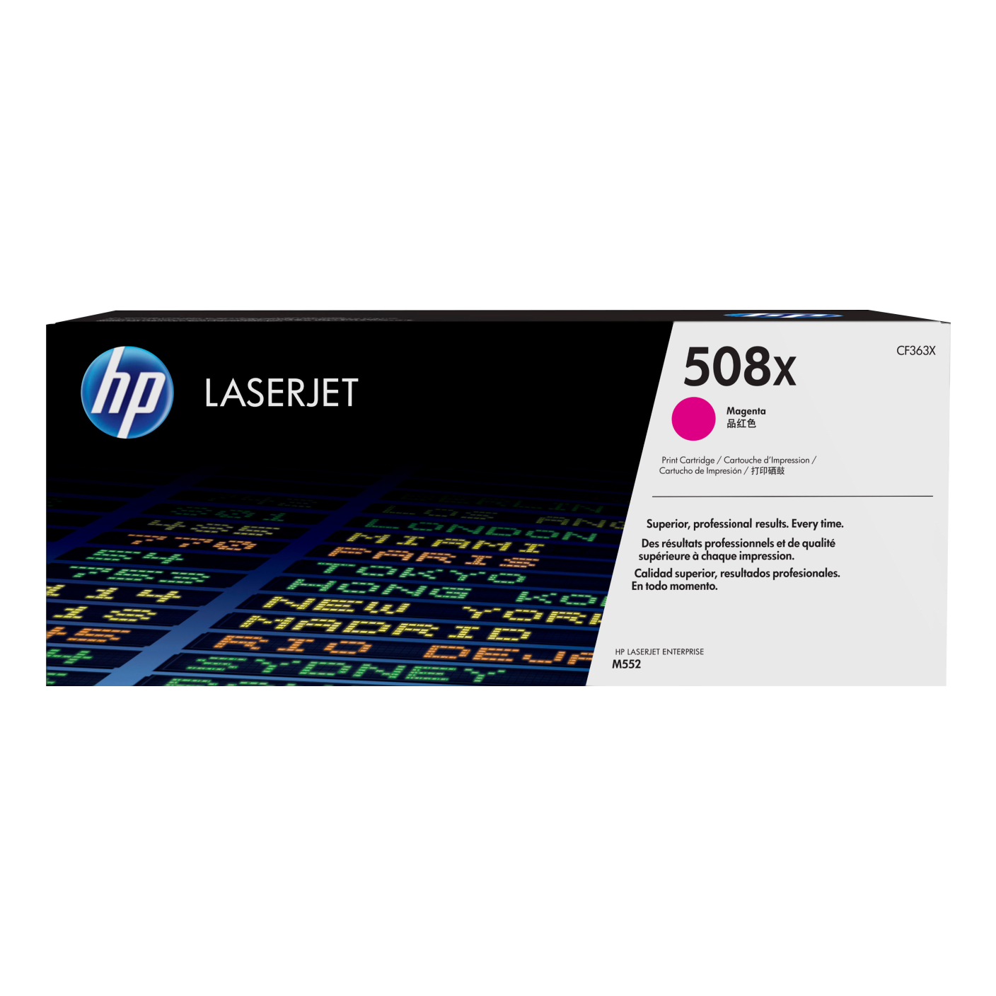 Tóner HP Original 508X Magenta – Para LaserJet Pro M452, Color LaserJet Enterprise M553, Color LaserJet Enterprise MFP M577 (CF363X)