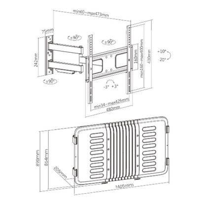 Soporte OVALTECH OVTVE-3255