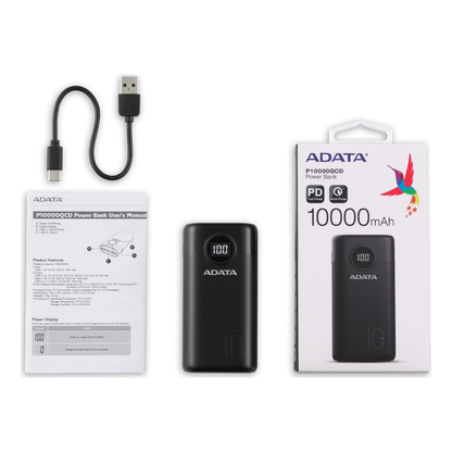 PowerBank  ADATA AP10000QCD-DGT-CBK