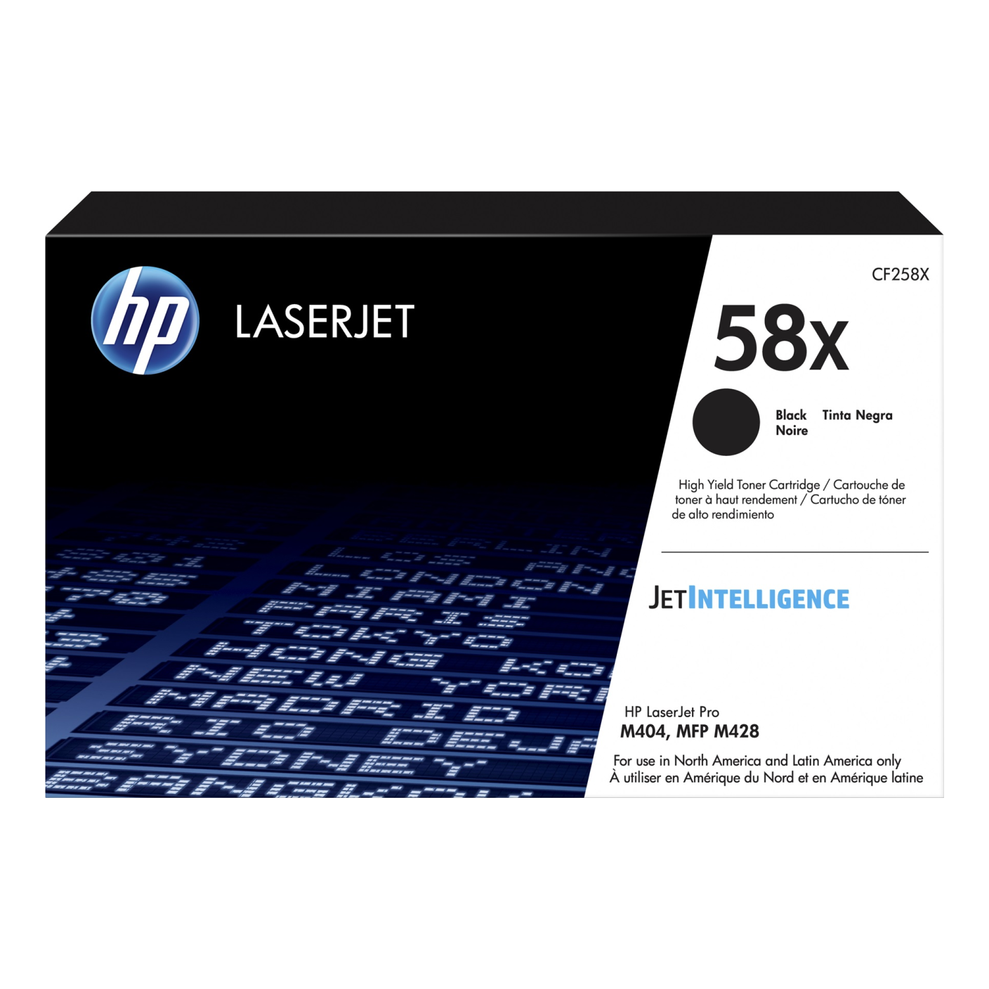 Tóner HP Original 58X Negro – Para LaserJet Pro M404, LaserJet Pro M428, LaserJet Pro M304 (CF258X)