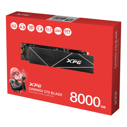 SSD M.2 NVMe ADATA Gammix S70 Blade 8 TB PCIe 4.0 x4 (AGAMMIXS70B-8000G-CS)