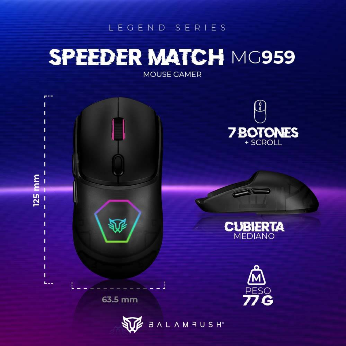 Mouse Gamer Balam Rush MG959