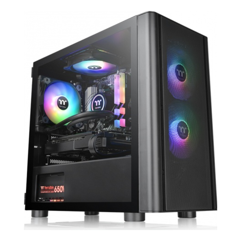 Gabinete Gaming Thermaltake V150 TG ARGB Breeze Panel de Vidrio Templado Negro (CA-1R1-00S1WN-02)