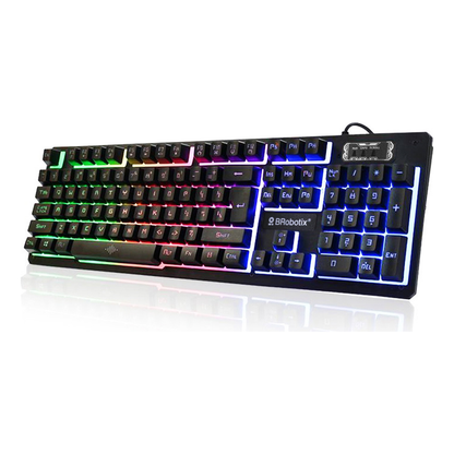 Teclado y Mouse USB RGB Negro BROBOTIX 458977