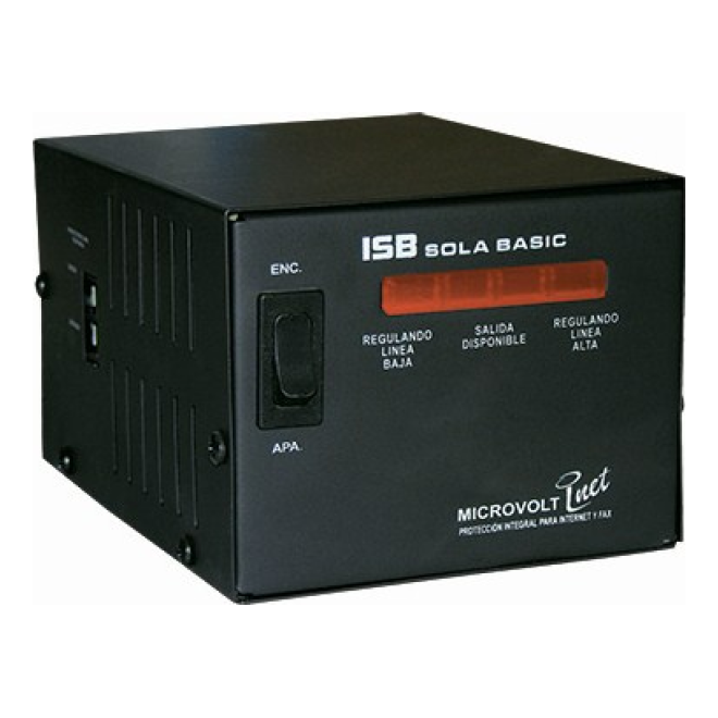 Regulador Industrias Sola Basic Microvolt de 2000 VA, Negro (DN-21-202)