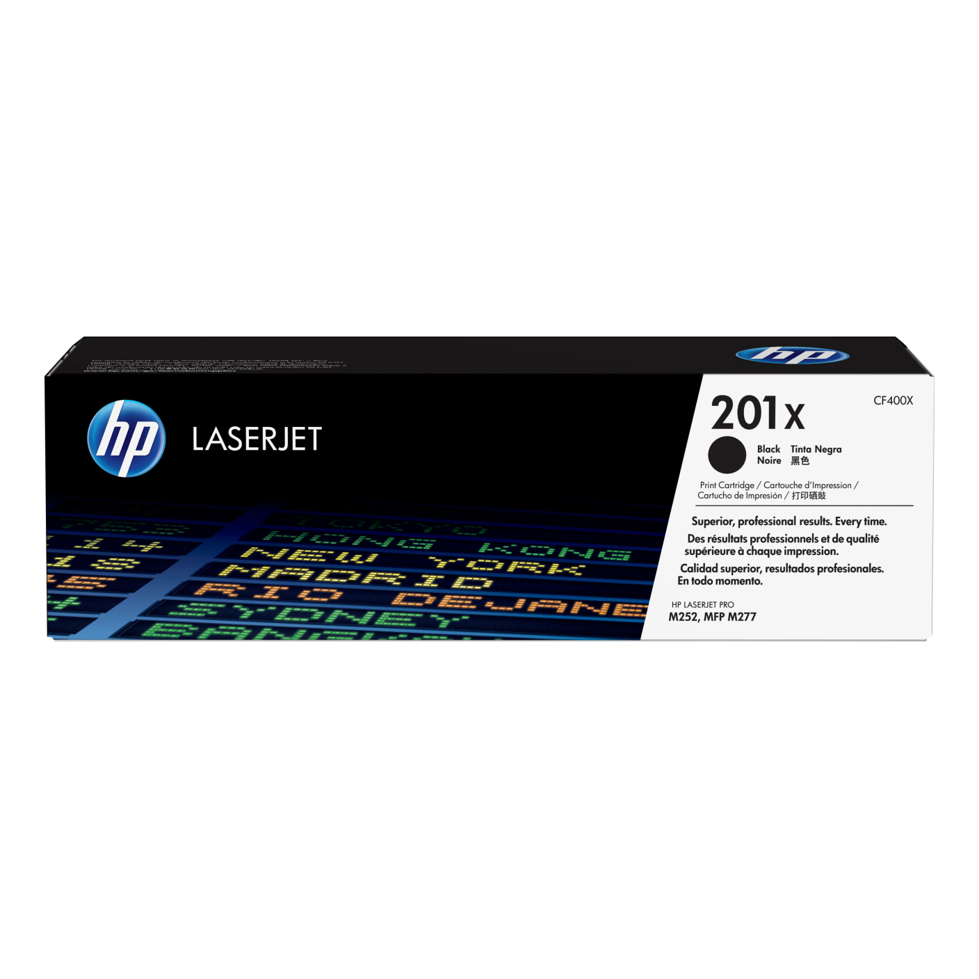 Tóner HP Original 201X Negro – Para LaserJet Pro M252, LaserJet Pro M277, Color LaserJet Pro M274 (CF400X)