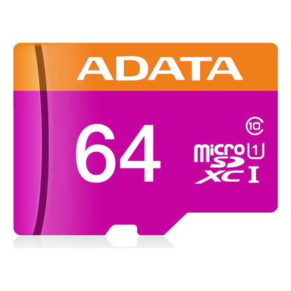 Tarjeta de Memoria microSDXC ADATA 64 GB UHS-I U1 lectura 30 MB/s escritura 10 MB/s (AUSDX64GUICL10-RA1)