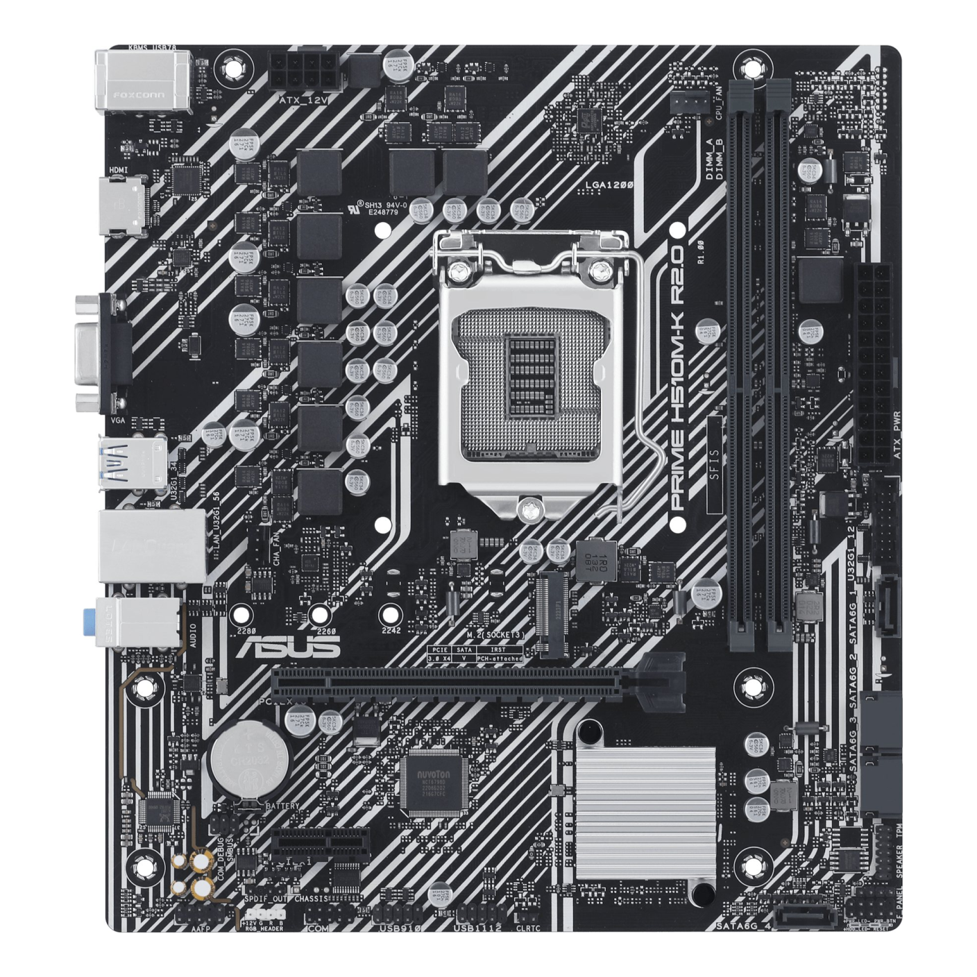 Motherboard ASUS PRIME H510M-K R2.0 H470 Socket LGA1200 Micro-ATX DDR4 (90MB1E80-M0EAY0)