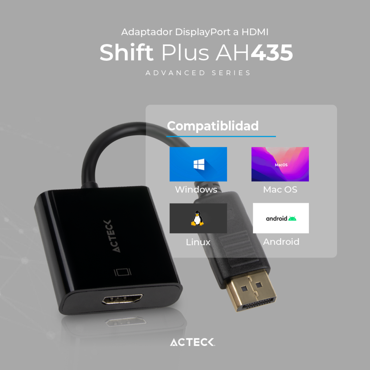 Adaptador HDMI a Displayport ACTECK AH435