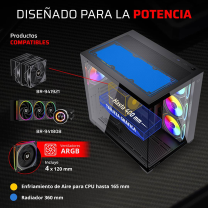 Gabinetes Gaming Balam Rush TANK CORE ULTRA GM925