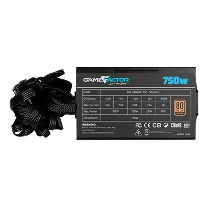 Fuentes de Poder Gaming GAME FACTOR PSG750