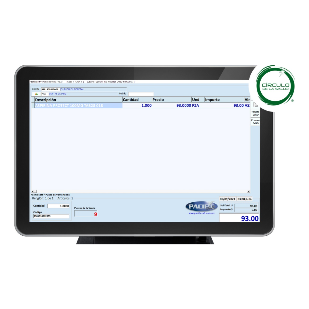 Software PACIFIC SOFT Punto de Venta para Farmacias (KITPSF070)