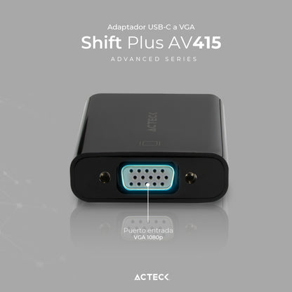 Adaptador USB-C a VGA ACTECK AV415