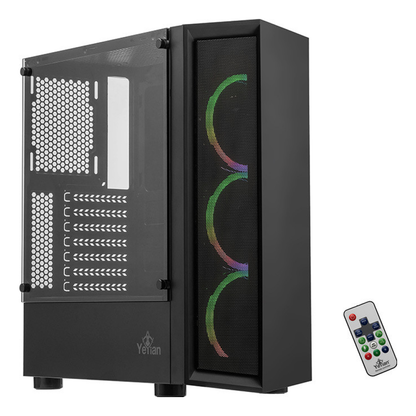 Gabinete Gaming Yeyian VENTLE MASTER 3 Ventiladores Negro (YCH-ATAB-01BK)