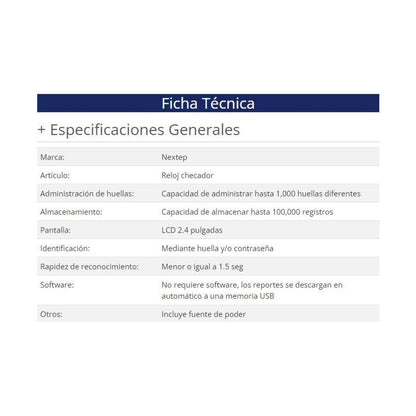 Checador Nextep NE-230