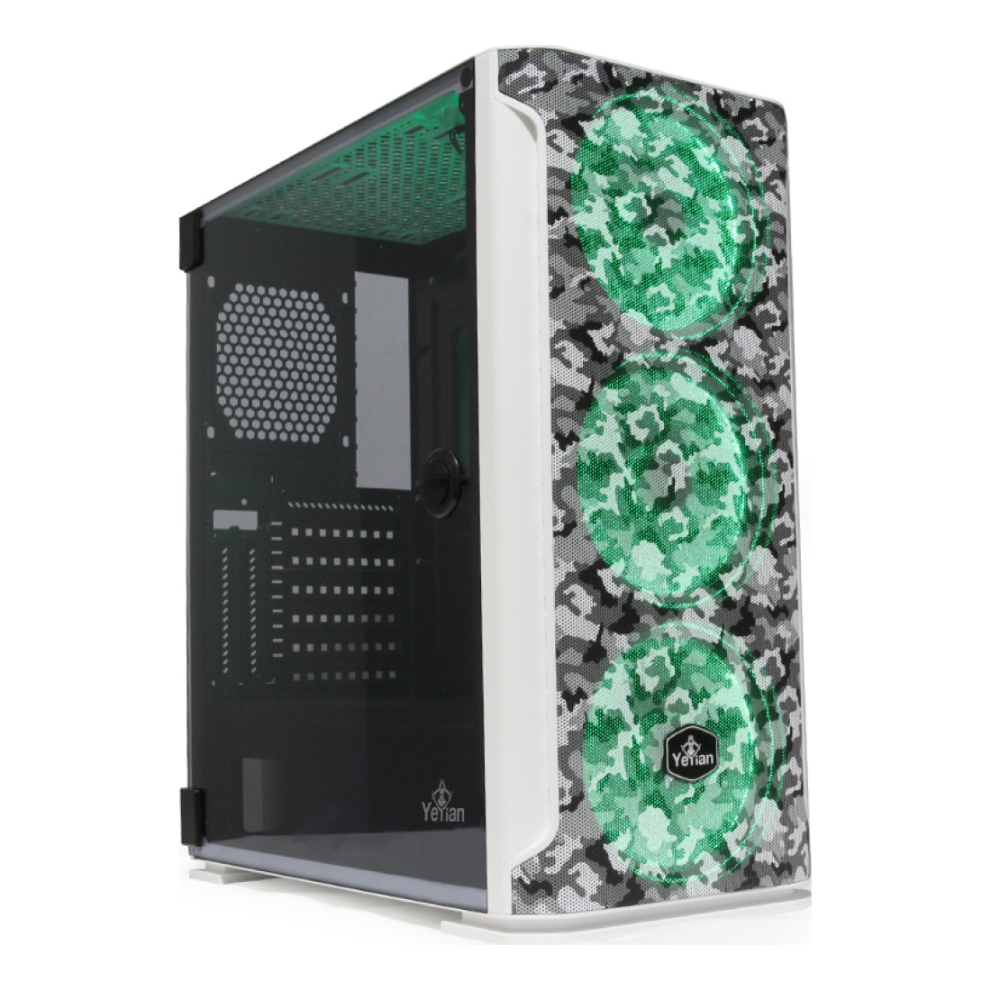 GABINETE  HOLLOW 2500 ATX,C/T 3VEN ARGB/MESH/ Yeyian
