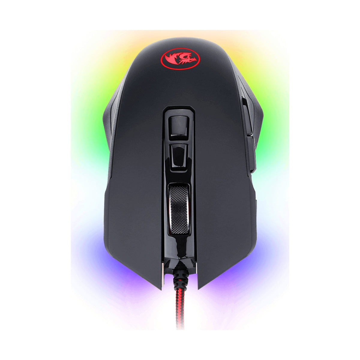 Mouse Gaming Redragon Dagger 2 USB óptico 10000 DPI 8 botones RGB Aluminio, Negro (M715RGB-1)