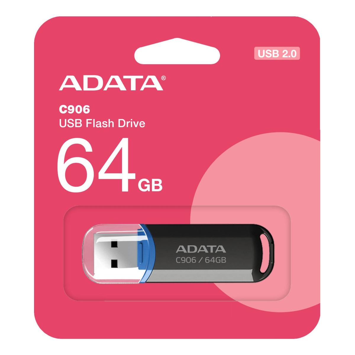 Memoria USB ADATA C906 64 GB Negro/Azul (AC906-64G-RBK)