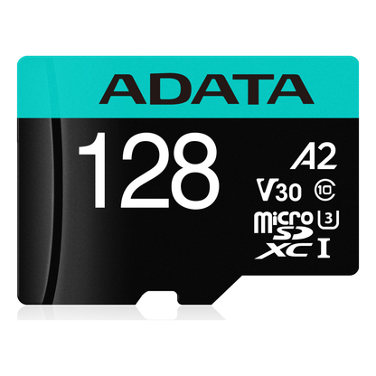 Tarjeta de Memoria microSDHC ADATA 128 GB UHS-I U3 V30 A2 Clase 10 (AUSDX128GUI3V30SA2-RA1)