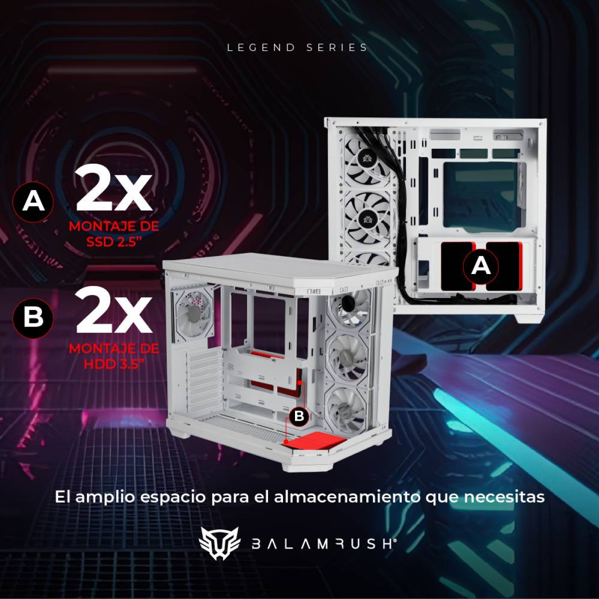 Gabinete Gaming Balam Rush Tank Master 9600 TB (BR-938686)