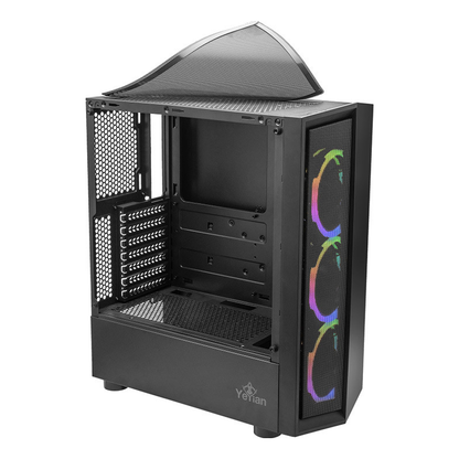 Gabinete Gaming Yeyian VENTLE MASTER 3 Ventiladores Negro (YCH-ATAB-01BK)