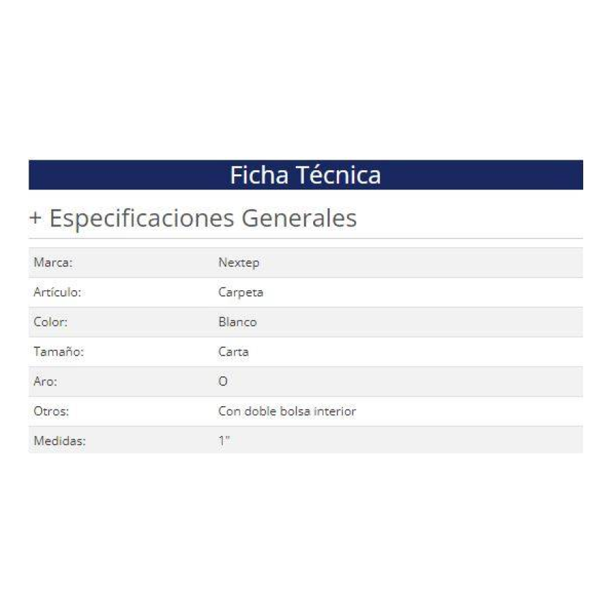 Carpeta Nextep NE-013U