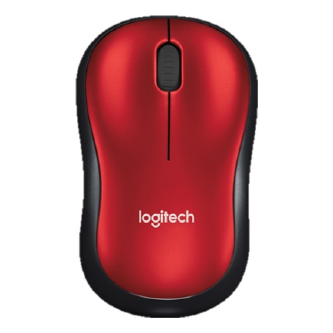 Mouse Logitech M185 inalámbrico 2.4 GHz óptico 1000 DPI 3 botones Rojo (910-003635)