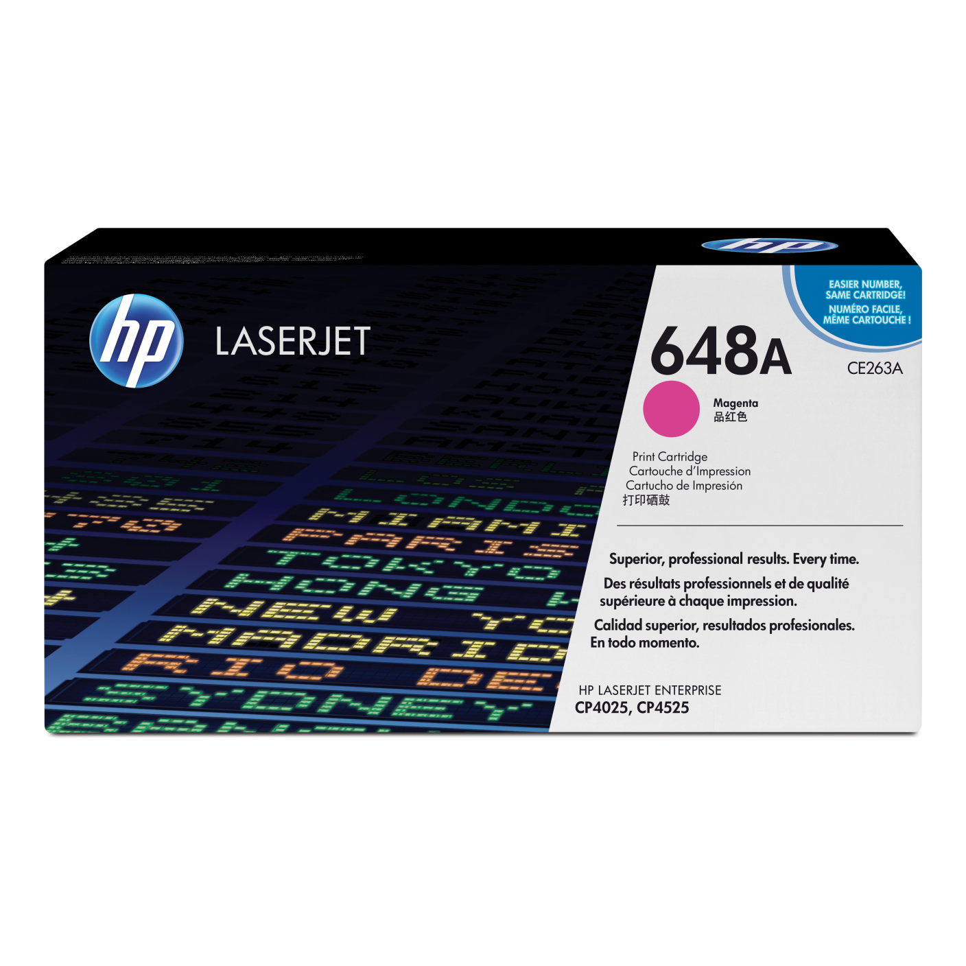 Tóner HP Original 648A Magenta – Para CP4025, CP4525, CM4540 (CE263A)