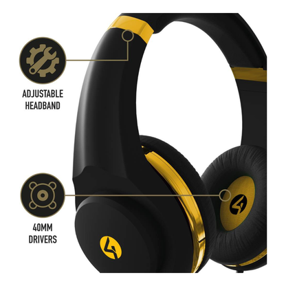 Auriculares Gaming 4Gamers XP-GOLDBLK-M-4G