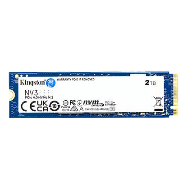 SSD M.2 2280 NVMe Kingston Technology NV3 2 TB PCIe 4.0 x4 hasta 6000 MB/s (SNV3S/2000G)