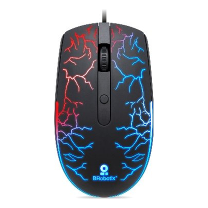 Mouse Gaming BROBOTIX USB Iluminado USB 1600 DPI RGB Negro (263946)