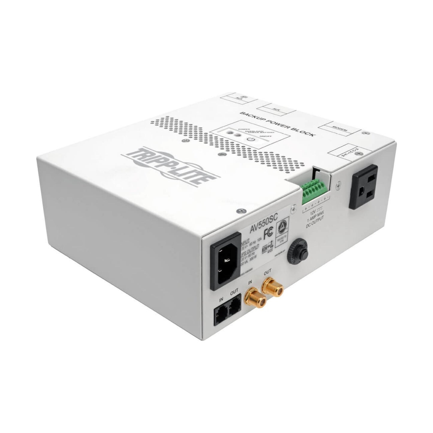 Bloque de potencia de respaldo par audio/vide TRIPP-LITE AV550SC