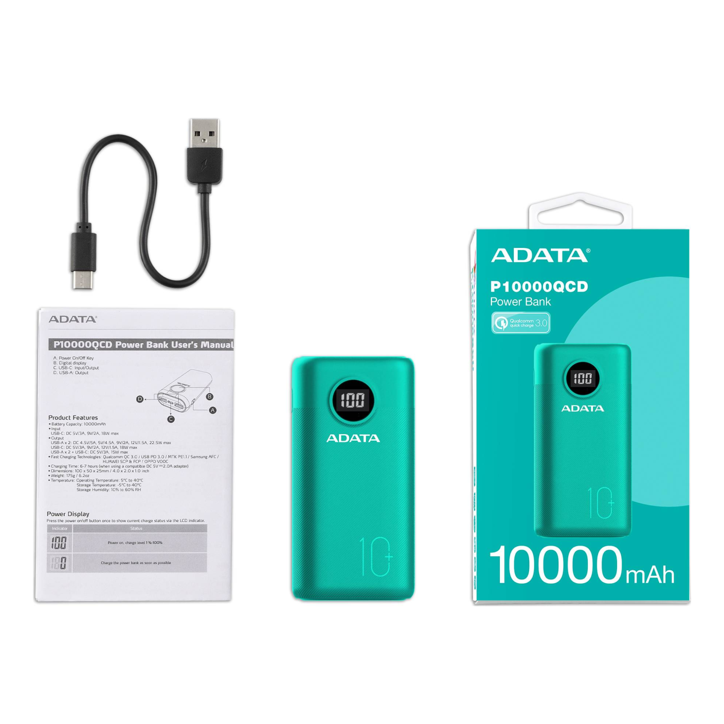 Power bank ADATA P10000QCD