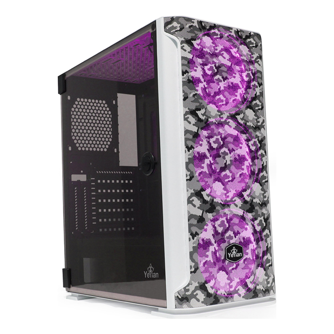 GABINETE  HOLLOW 2500 ATX,C/T 3VEN ARGB/MESH/ Yeyian