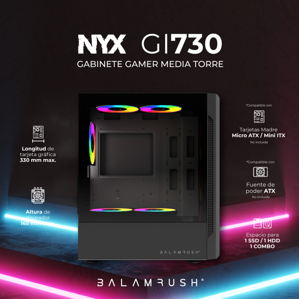 Gabinete  Balam Rush GI730