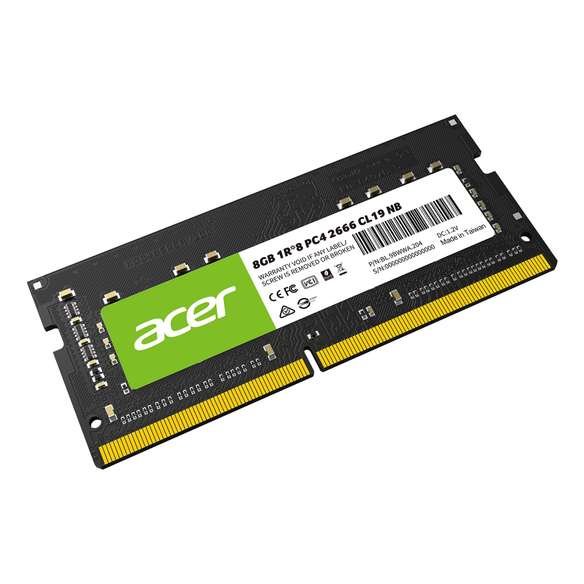 Memoria RAM para Laptop Acer SD100 8 GB DDR4 2666 MHz SO-DIMM (BL.9BWWA.204)